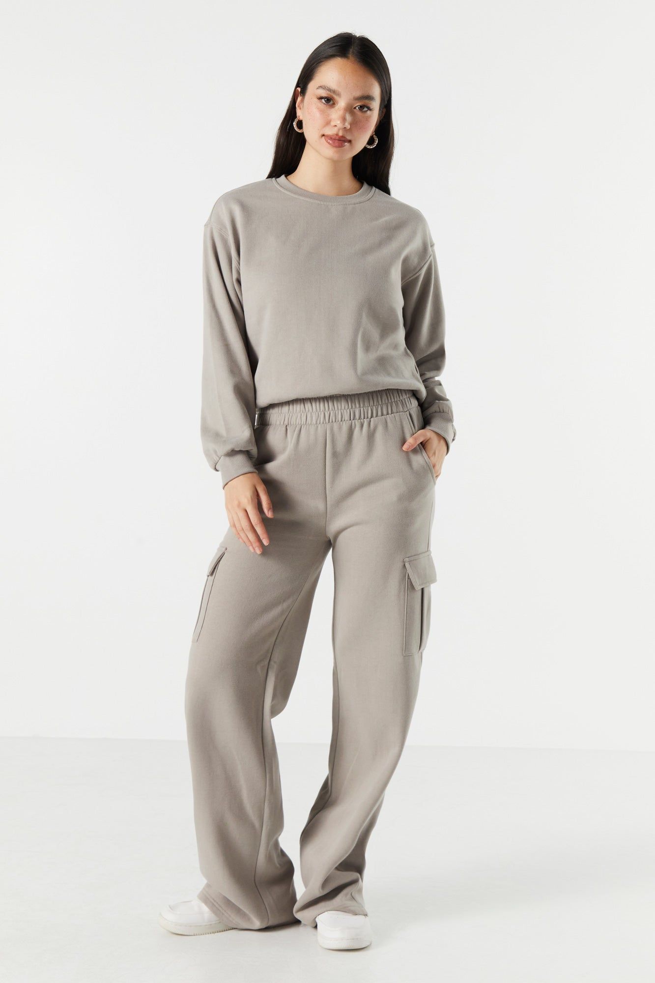 Chandail ras du cou surdimensionné en molleton sold by Urban Planet product image thumbnail 12