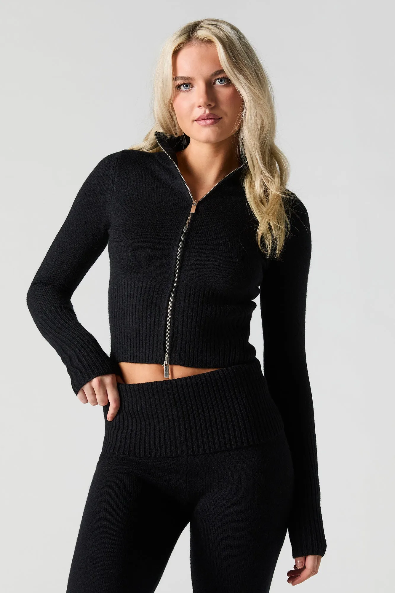 Chandail à col roulé en tricot à glissière sold by Urban Planet product image thumbnail 4