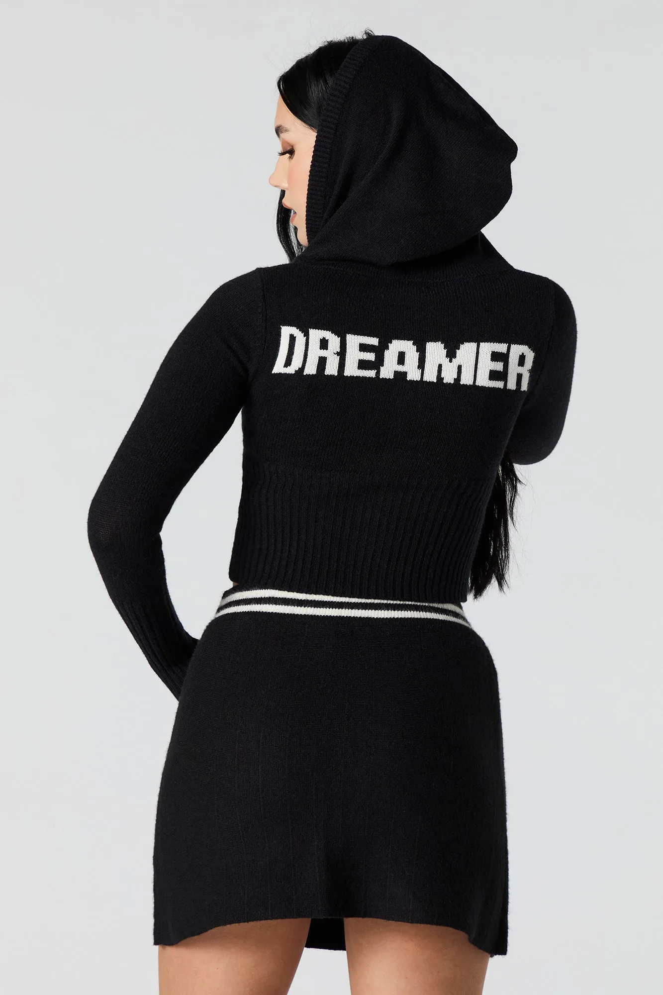 Jacquard Knit Cropped Zip-Up Sweater sold by Urban Planet product image thumbnail 5