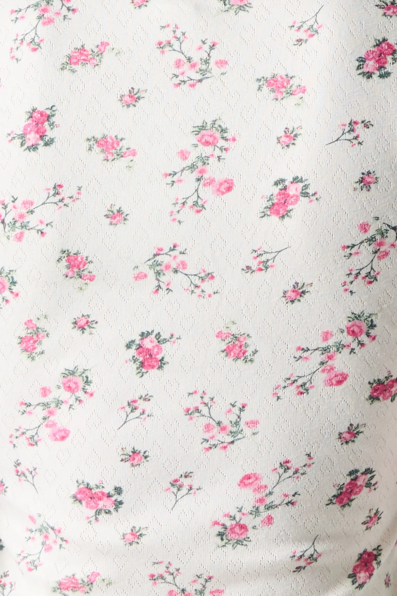 Pointelle Knit Long Sleeve Top & Short 2 Piece Pajama Set sold by Urban Planet product image thumbnail 4