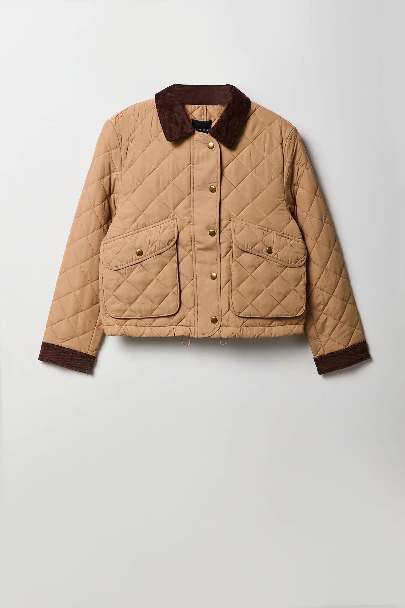 Quilted Corduroy Trim Jacket sold by Urban Planet product image thumbnail 4