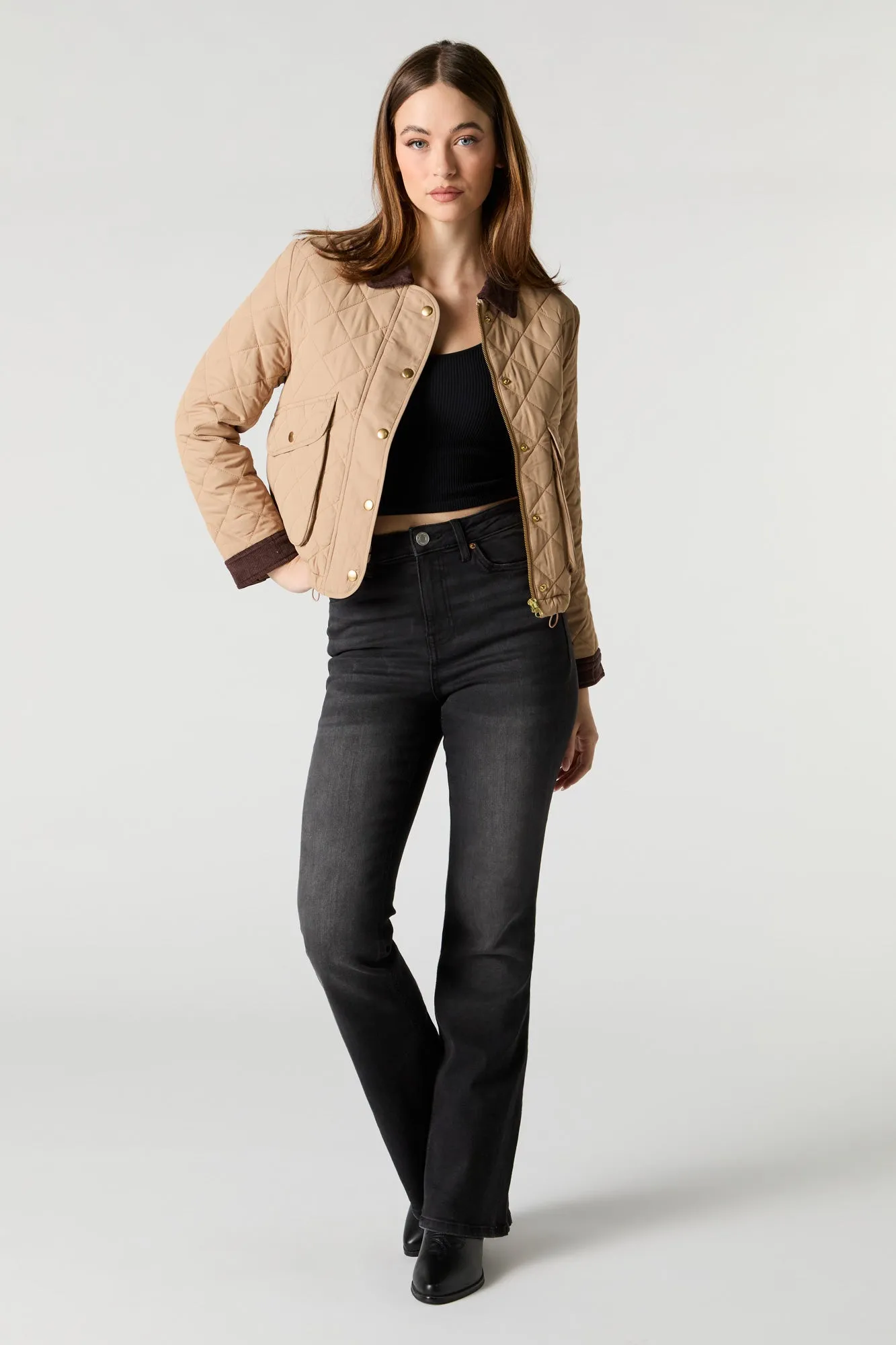 Blouson en velours côtelé matelassé avec liséré sold by Urban Planet product image thumbnail 3