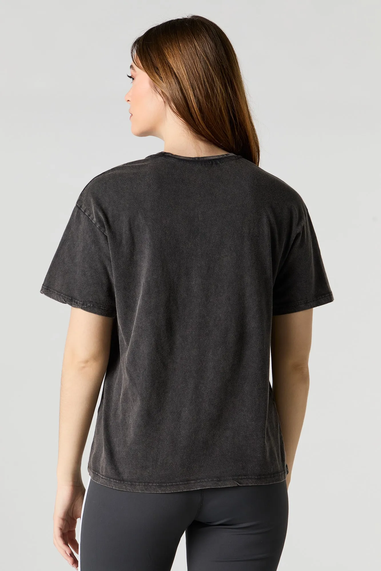 T-shirt de coupe garçonne à imprimé délavé New York sold by Urban Planet product image thumbnail 2