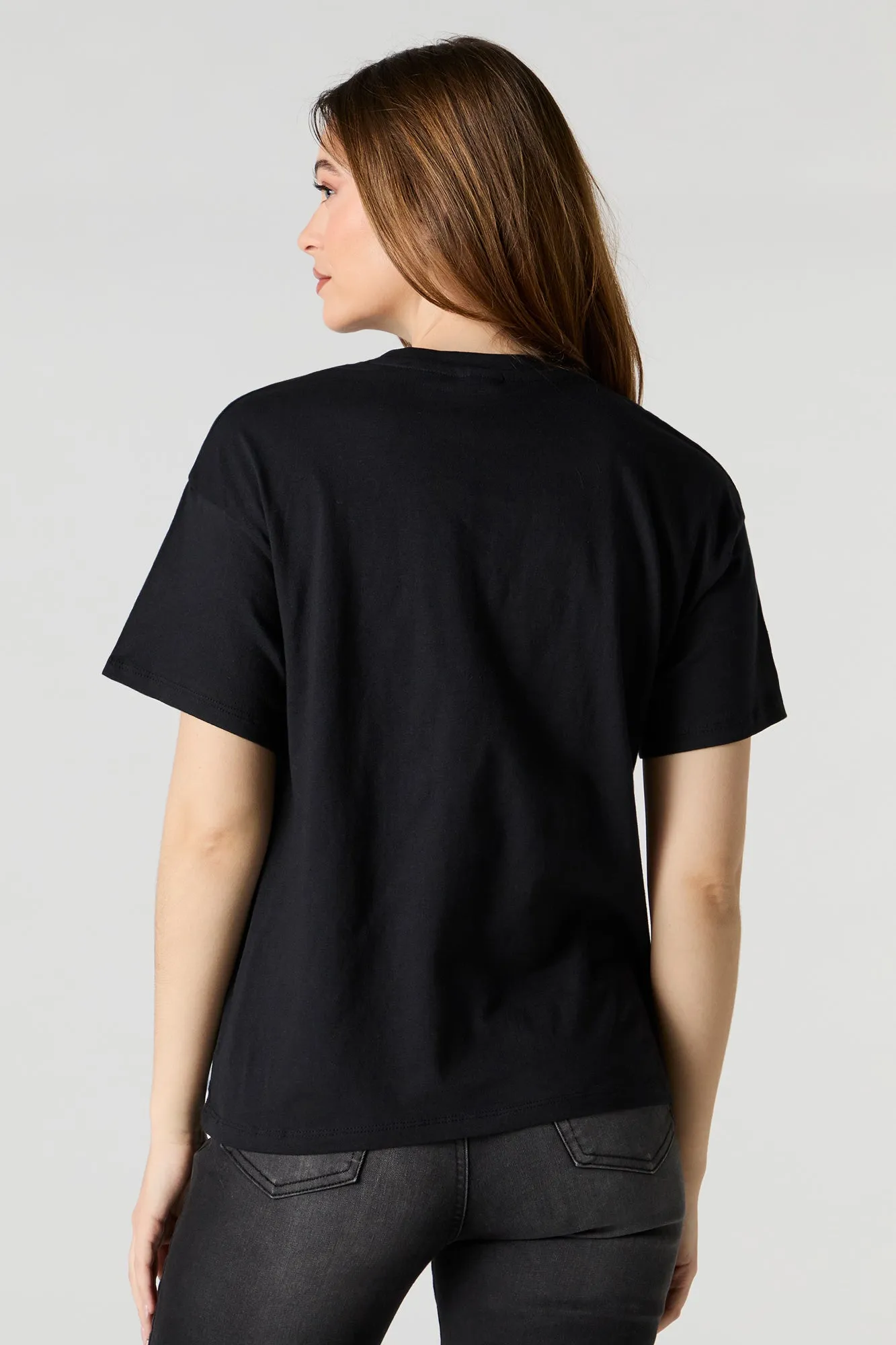 T-shirt de coupe garçonne à imprimé Love Yourself Positively sold by Urban Planet product image thumbnail 2