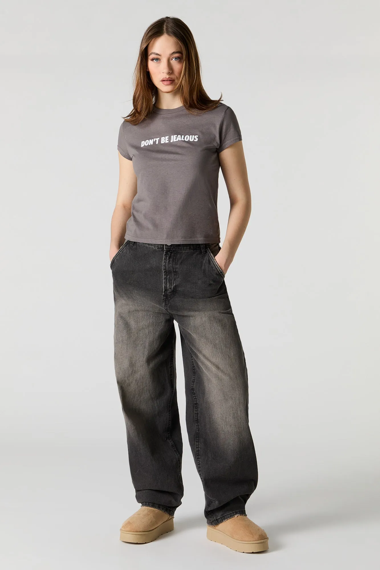 T-shirt à imprimé Don't Be Jealous sold by Urban Planet product image thumbnail 3