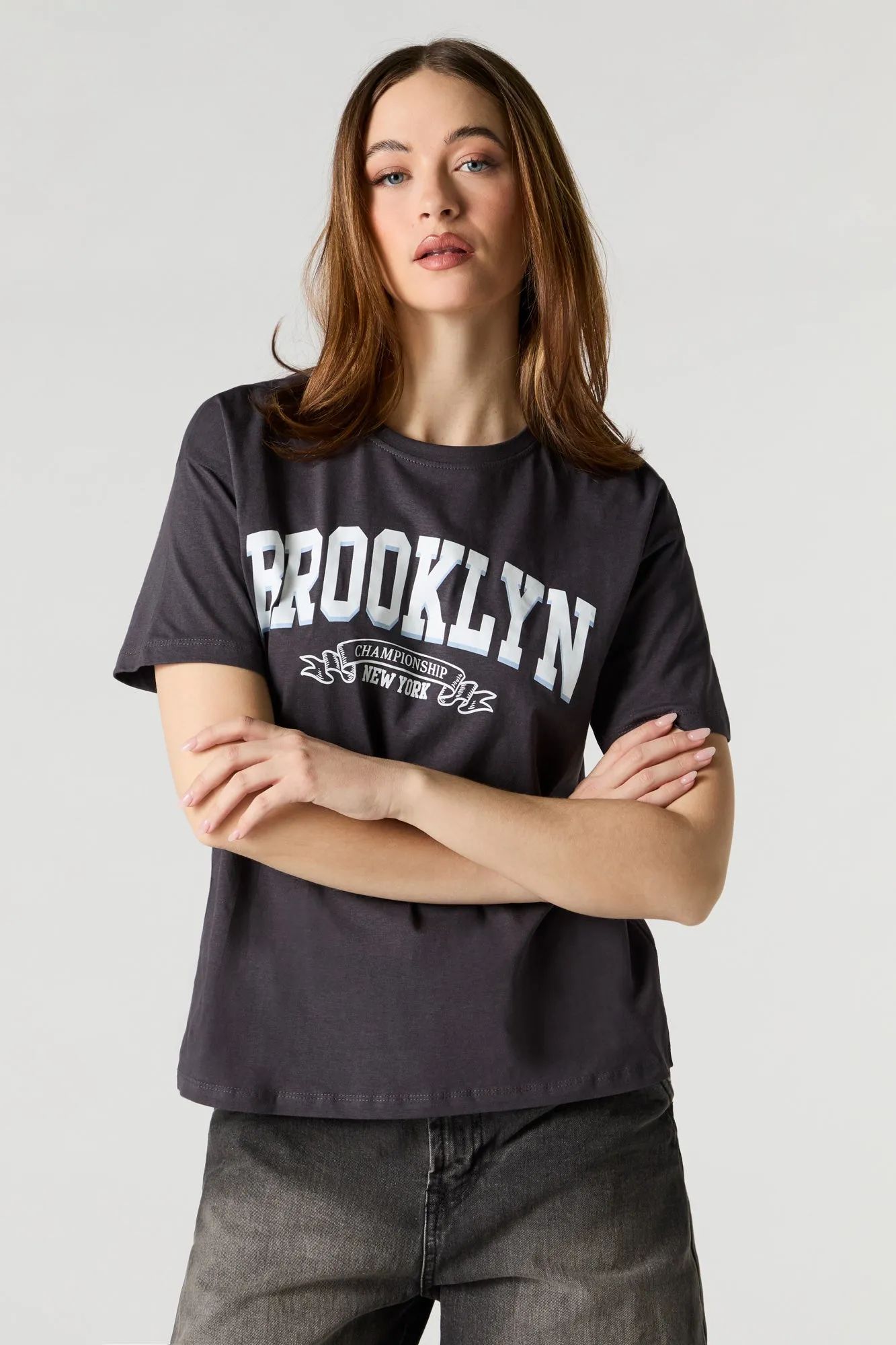 Brooklyn Graphic Boyfriend T-Shirt sold by Urban Planet