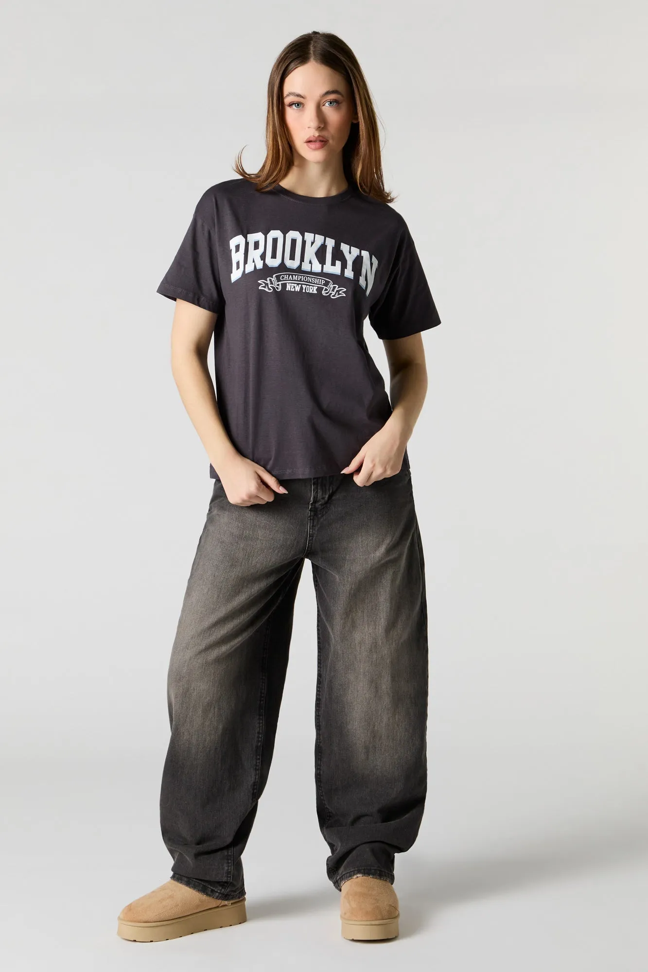 Brooklyn Graphic Boyfriend T-Shirt sold by Urban Planet product image thumbnail 3
