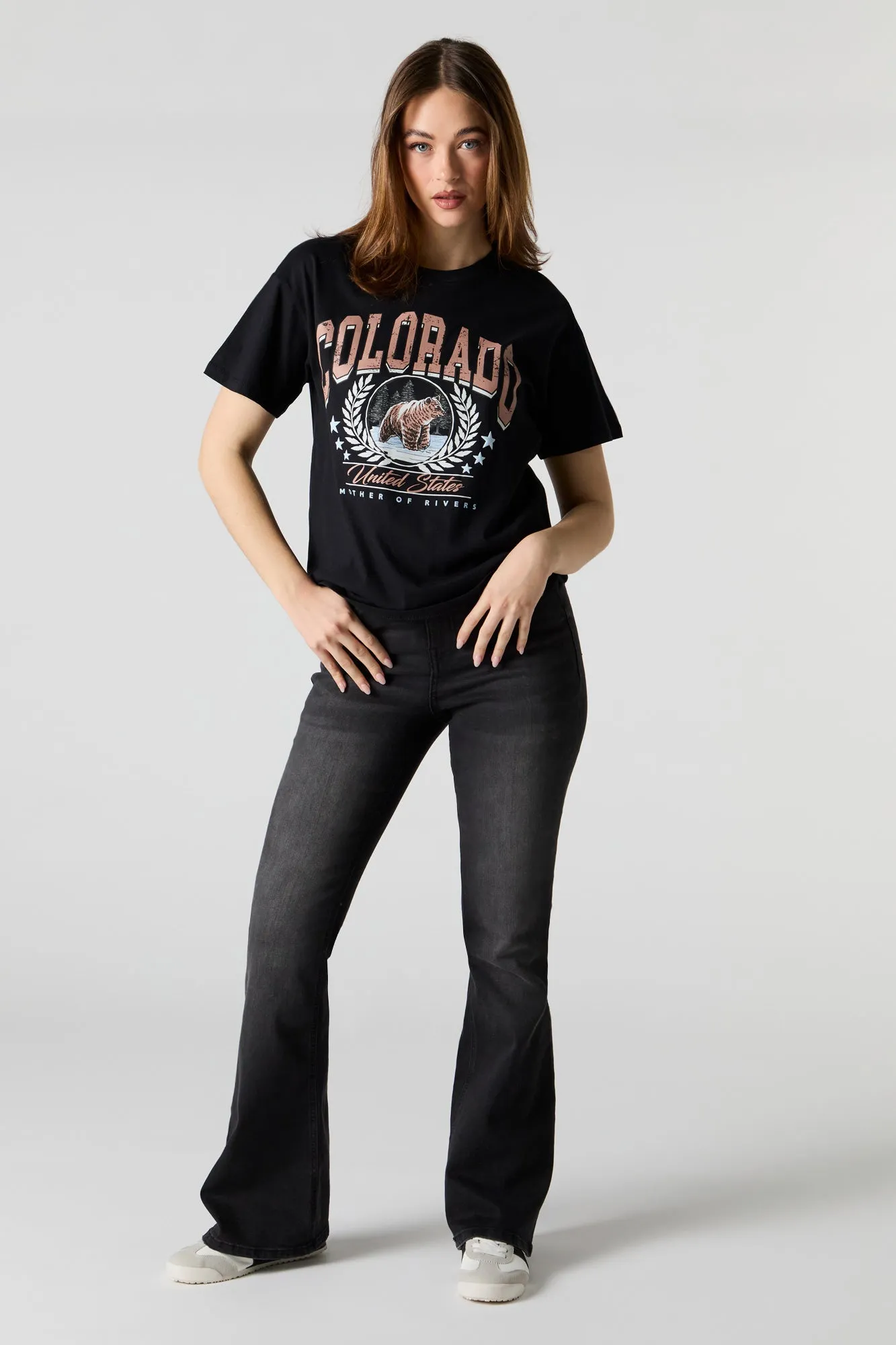 T-shirt de coupe garçonne à imprimé Colorado sold by Urban Planet product image thumbnail 3