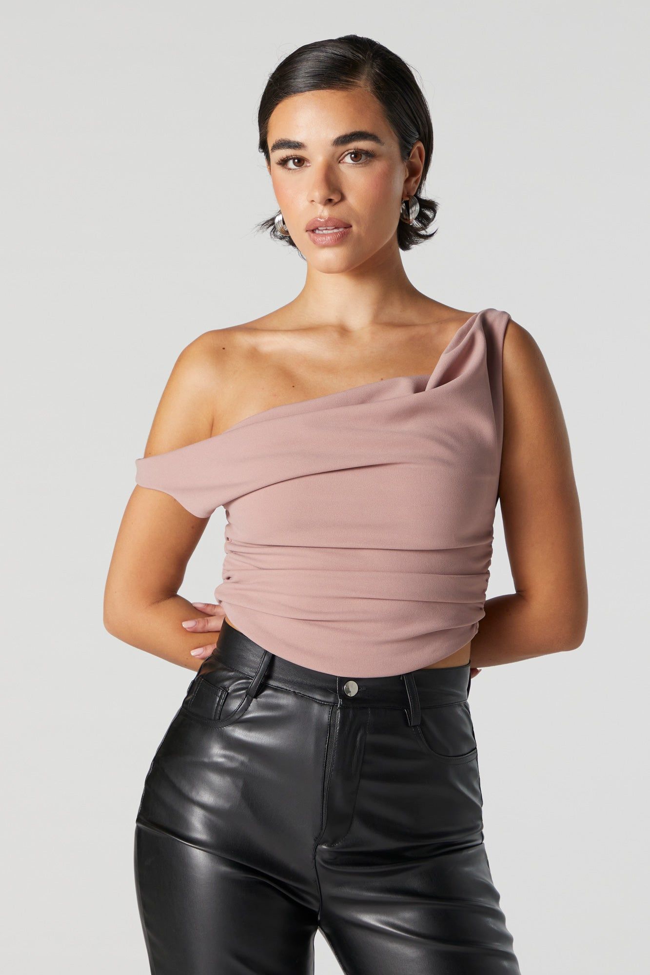 Off Shoulder Cowl Neck Tank sold by Urban Planet product image thumbnail 4