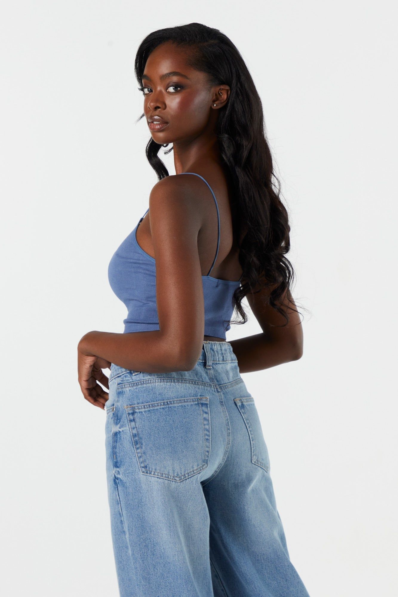 Camisole côtelée coloré à bretelles ultraminces sold by Urban Planet product image thumbnail 8