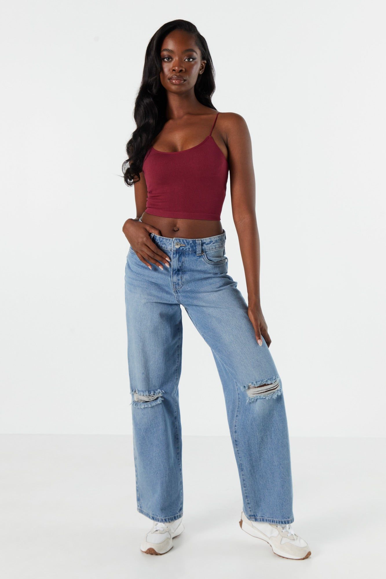 Camisole côtelée coloré à bretelles ultraminces sold by Urban Planet product image thumbnail 15