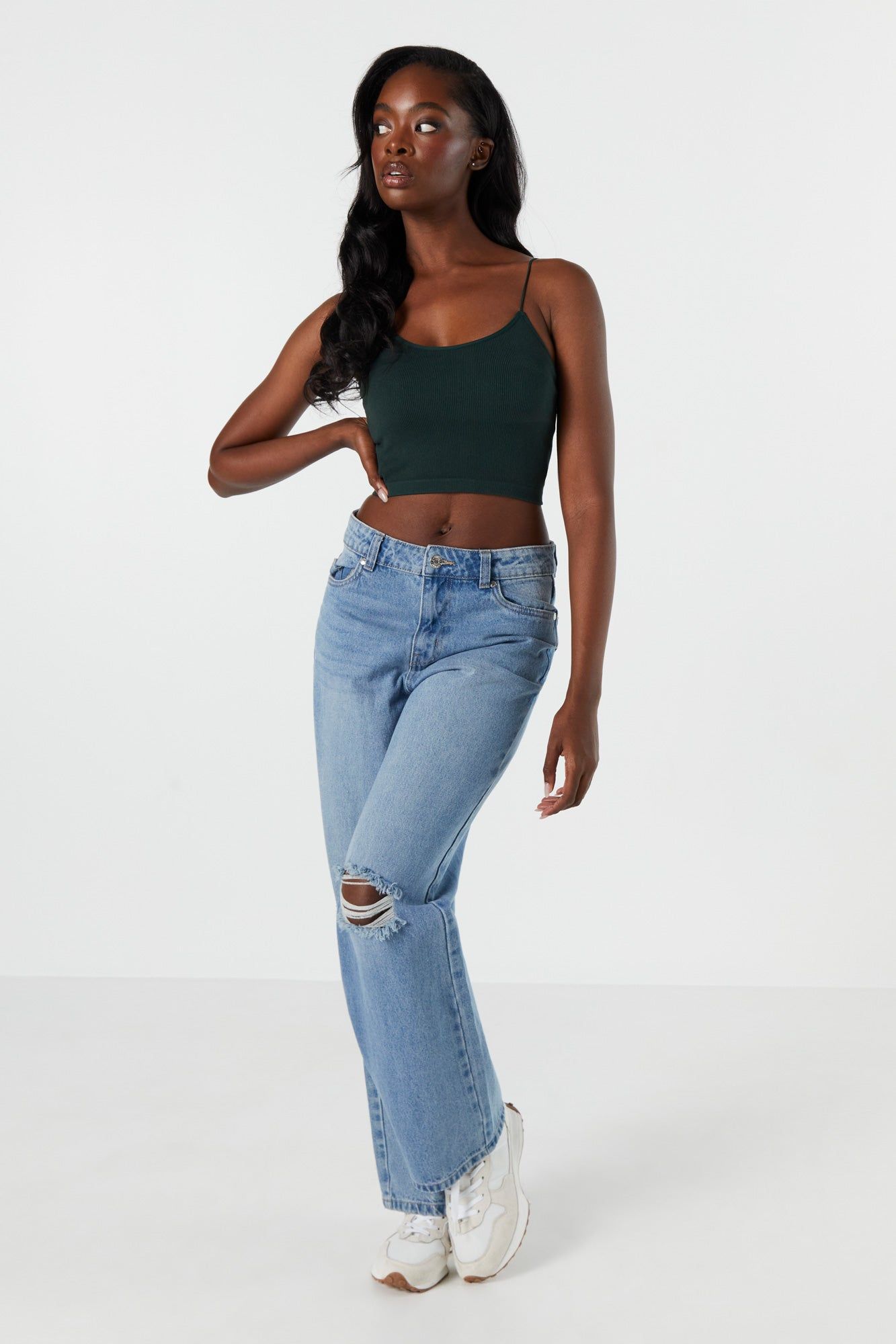 Camisole côtelée coloré à bretelles ultraminces sold by Urban Planet product image thumbnail 6