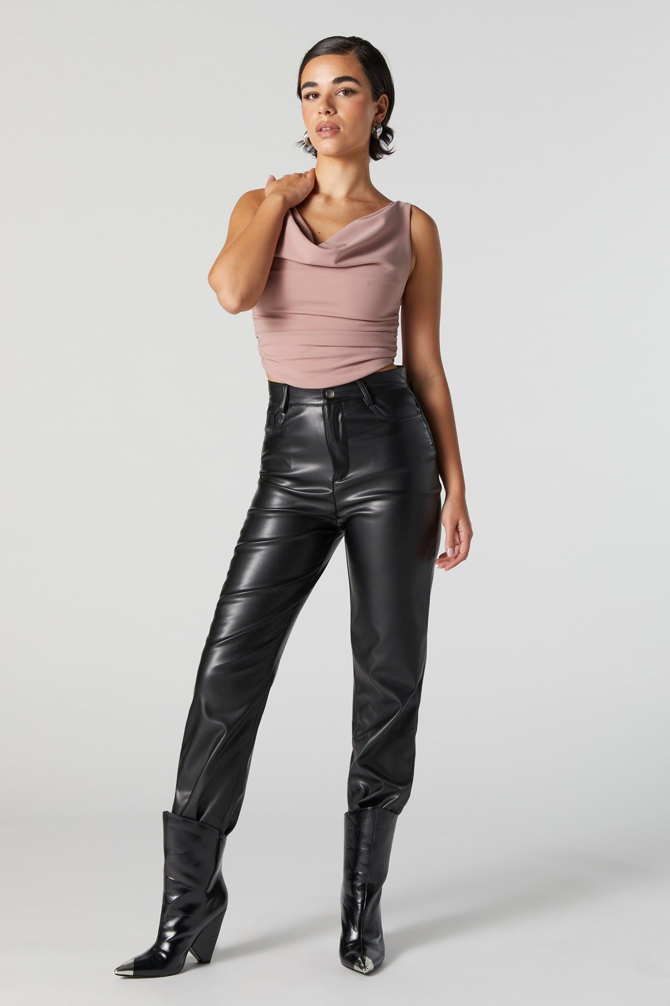 Off Shoulder Cowl Neck Tank sold by Urban Planet product image thumbnail 3