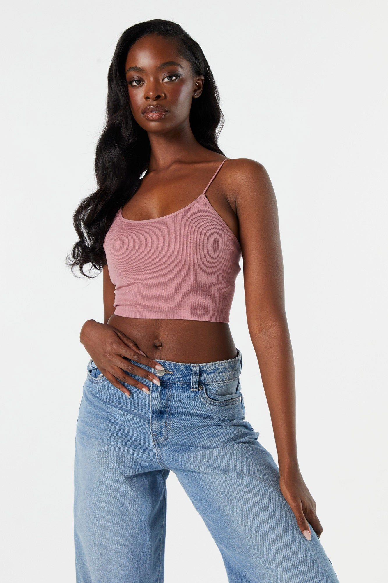 Camisole côtelée coloré à bretelles ultraminces sold by Urban Planet product image thumbnail 10