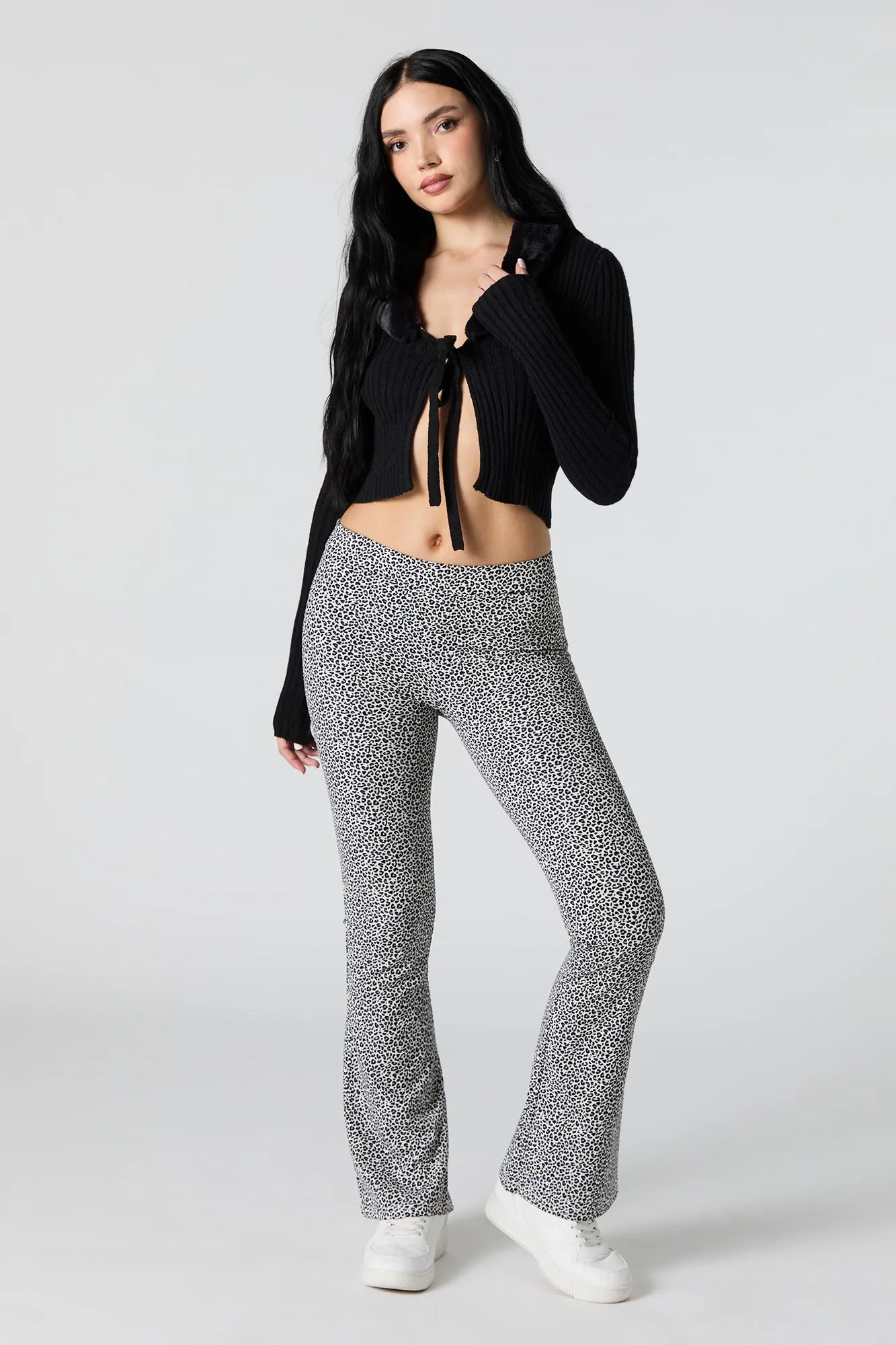 Cheetah Print Flare Pant sold by Urban Planet