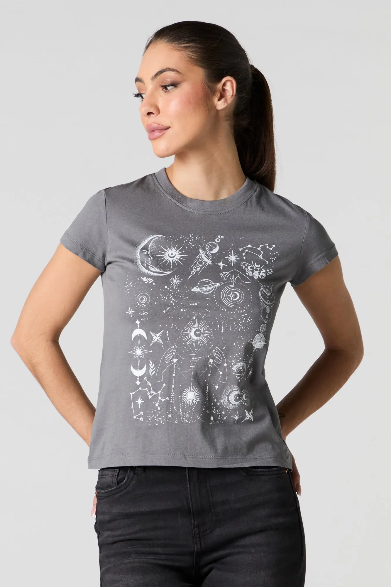 Mystic Graphic Fitted T-Shirt sold by Urban Planet