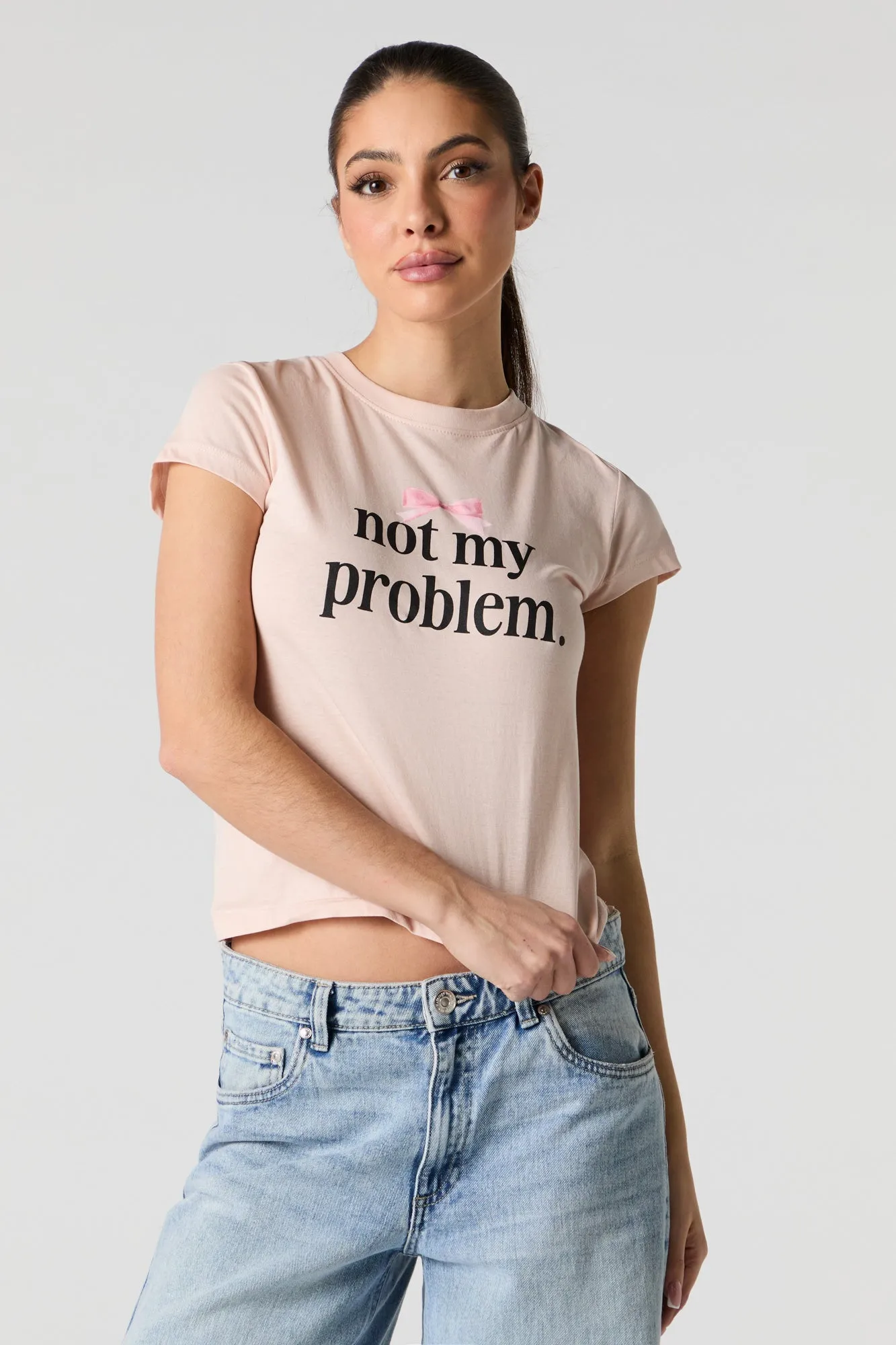 T-shirt à imprimé Not My Problem sold by Urban Planet