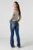 Double Buttoned Mid-Rise Bootcut Jean sold by Urban Planet