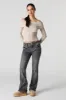 Double Buttoned Mid-Rise Bootcut Jean sold by Urban Planet
