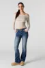 Double Buttoned Mid-Rise Bootcut Jean sold by Urban Planet