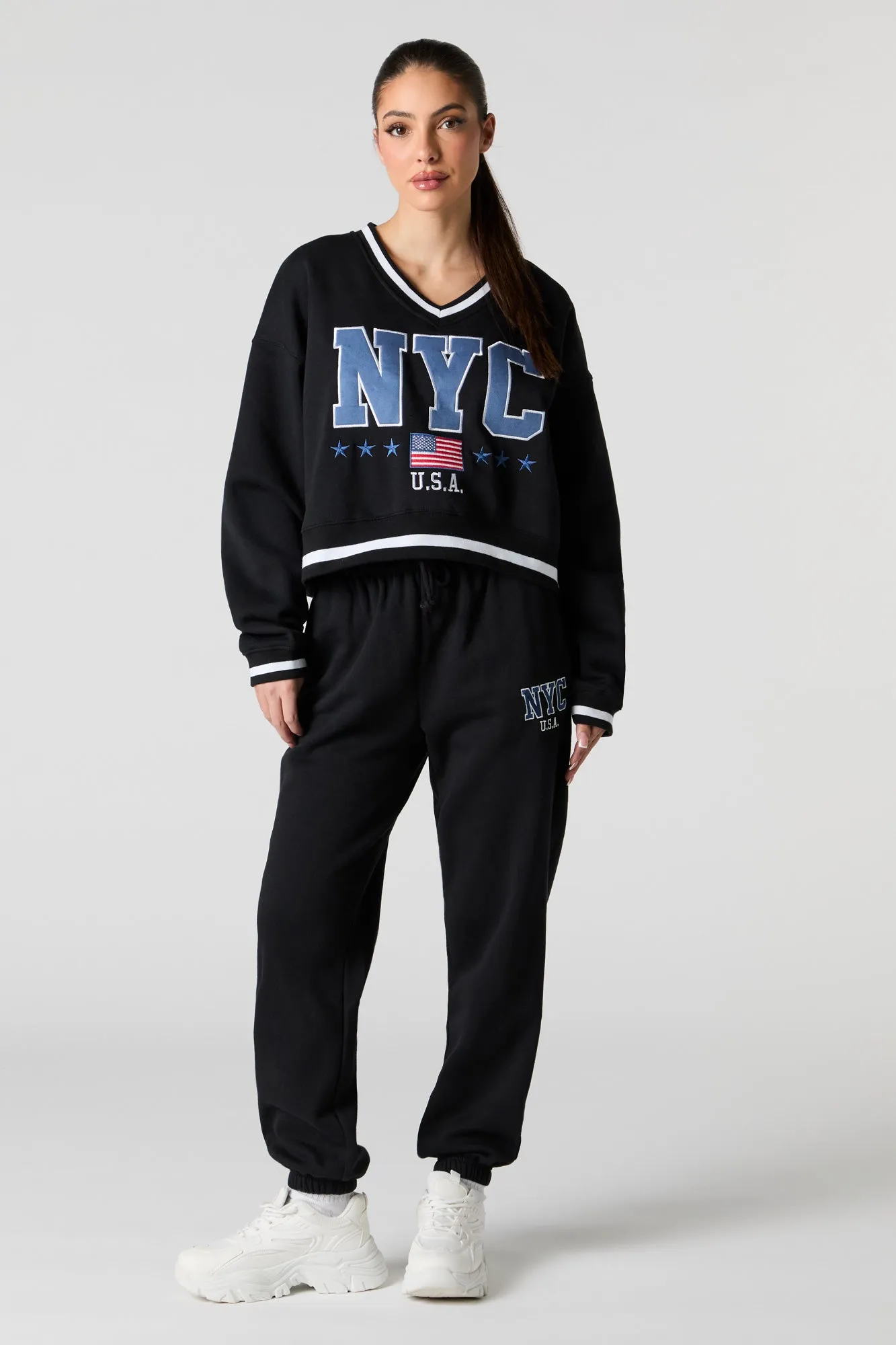 Jogger à broderie en chenille Destination sold by Urban Planet product image thumbnail 2