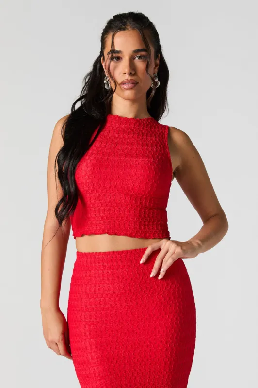 Textured Cropped Tank sold by Urban Planet