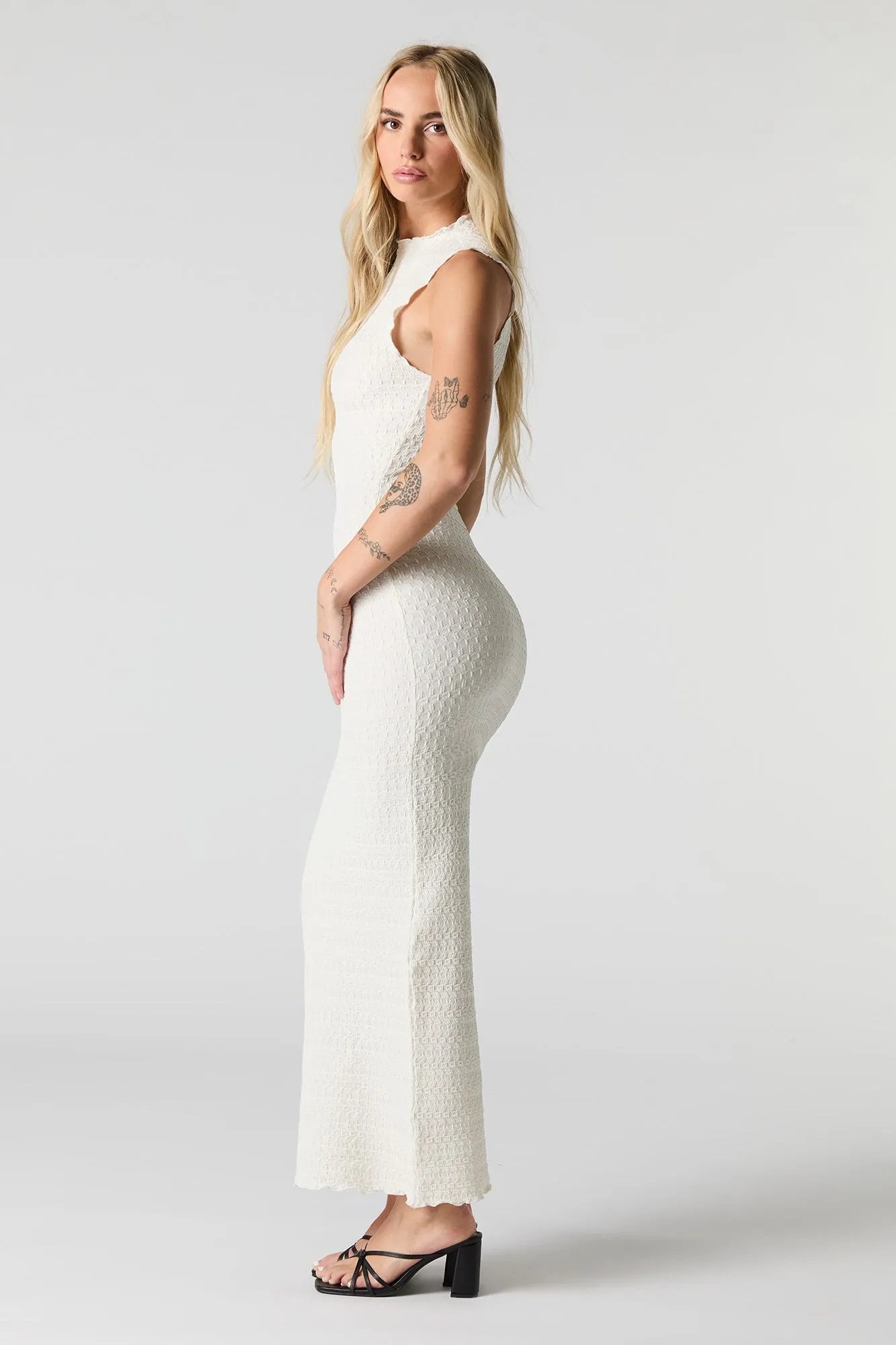 Textured Sleeveless Bodycon Maxi Dress sold by Urban Planet product image thumbnail 3