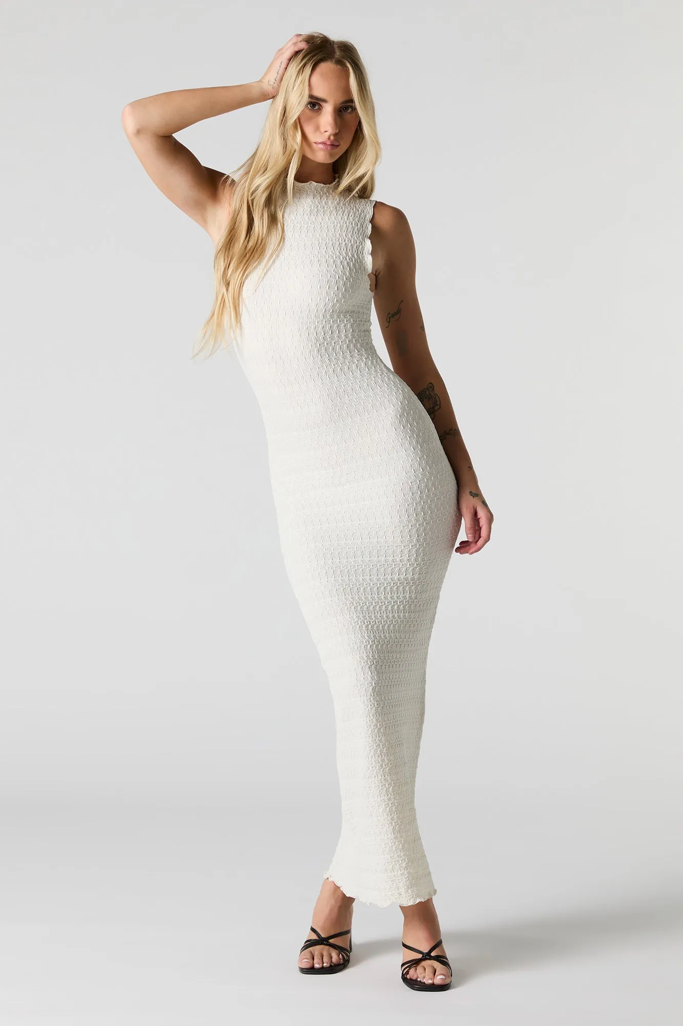 Textured Sleeveless Bodycon Maxi Dress sold by Urban Planet