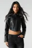Faux Leather Contrast Striped Moto Jacket sold by Urban Planet