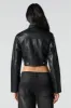 Faux Leather Contrast Striped Moto Jacket sold by Urban Planet
