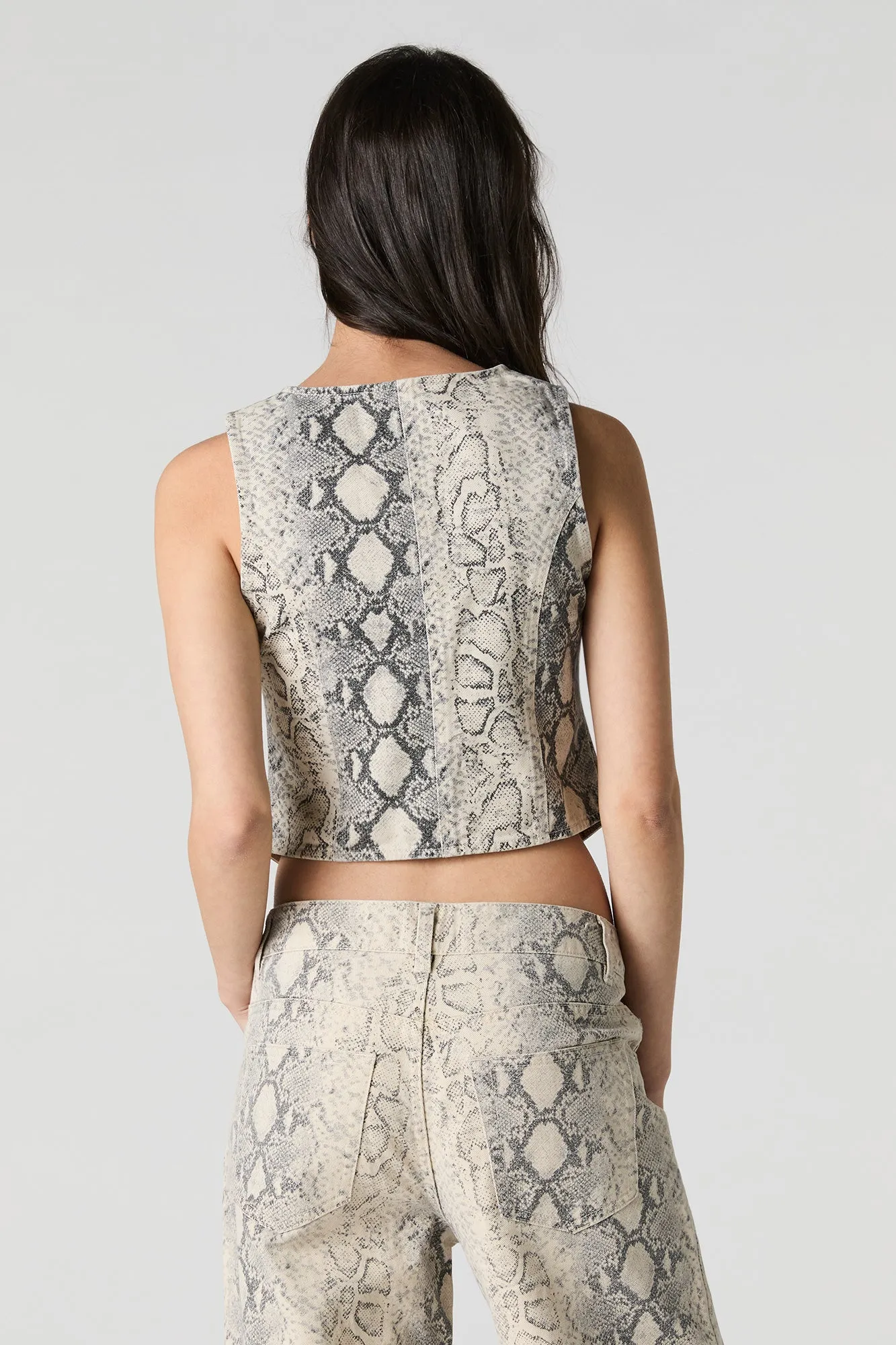 Animal Print Denim Vest sold by Urban Planet product image thumbnail 2