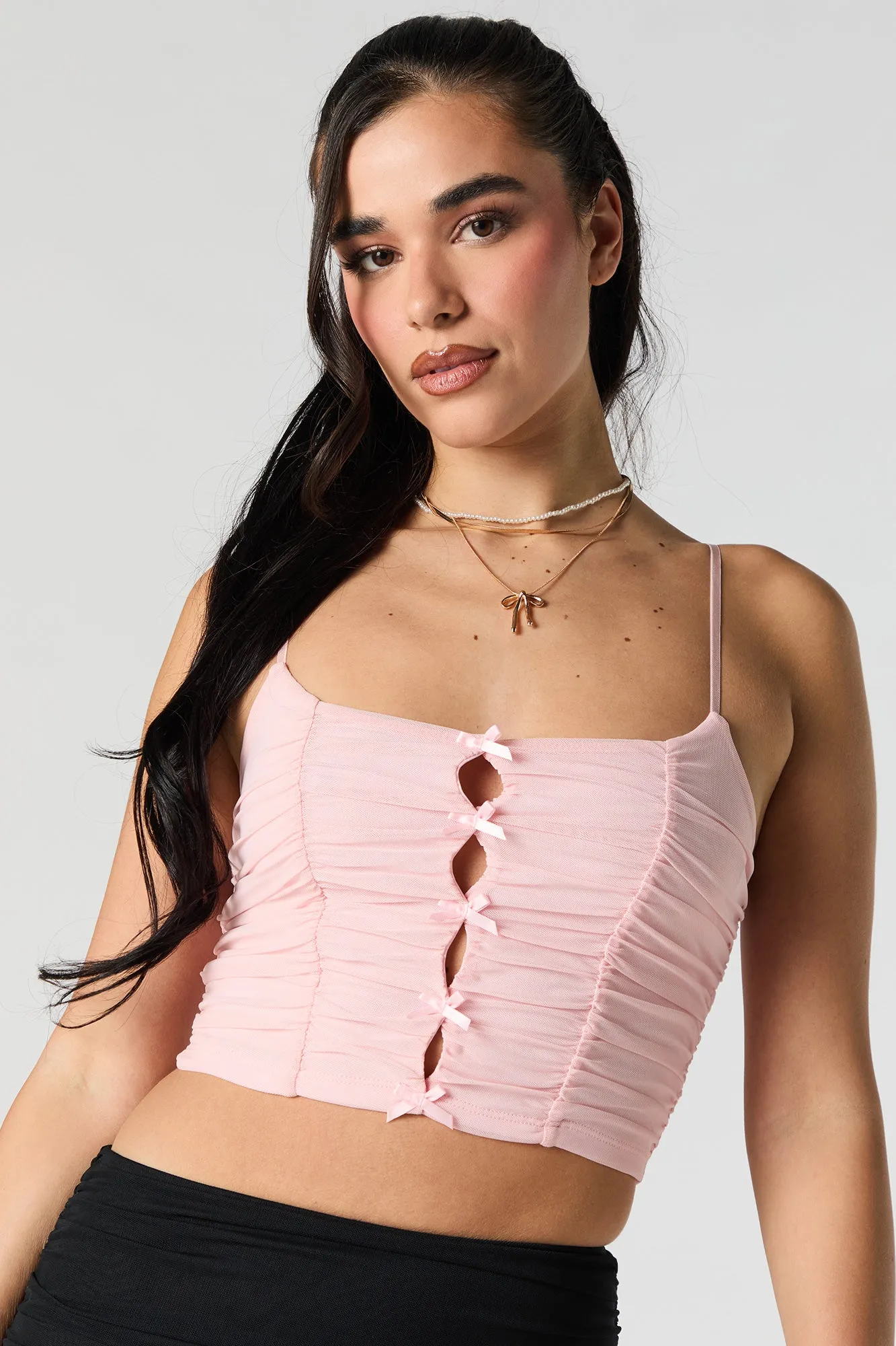 Ruched Bow Crop Top sold by Urban Planet product image thumbnail 4