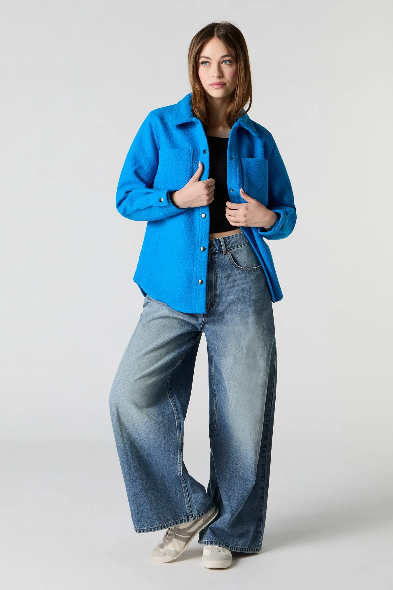 Faux Wool Shacket sold by Urban Planet product image thumbnail 3