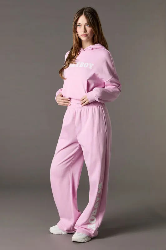 Pantalon en molleton à jambe large et imprimé Playboy sold by Urban Planet