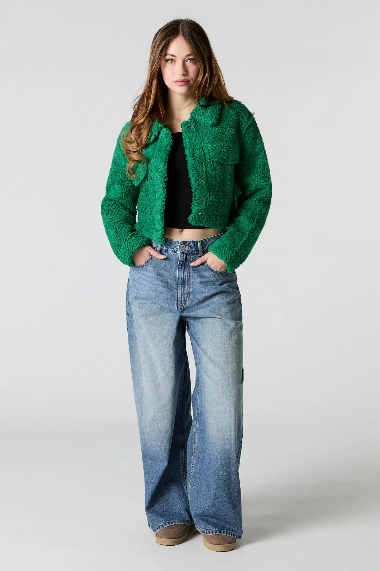 Collared Sherpa Jacket sold by Urban Planet product image thumbnail 3