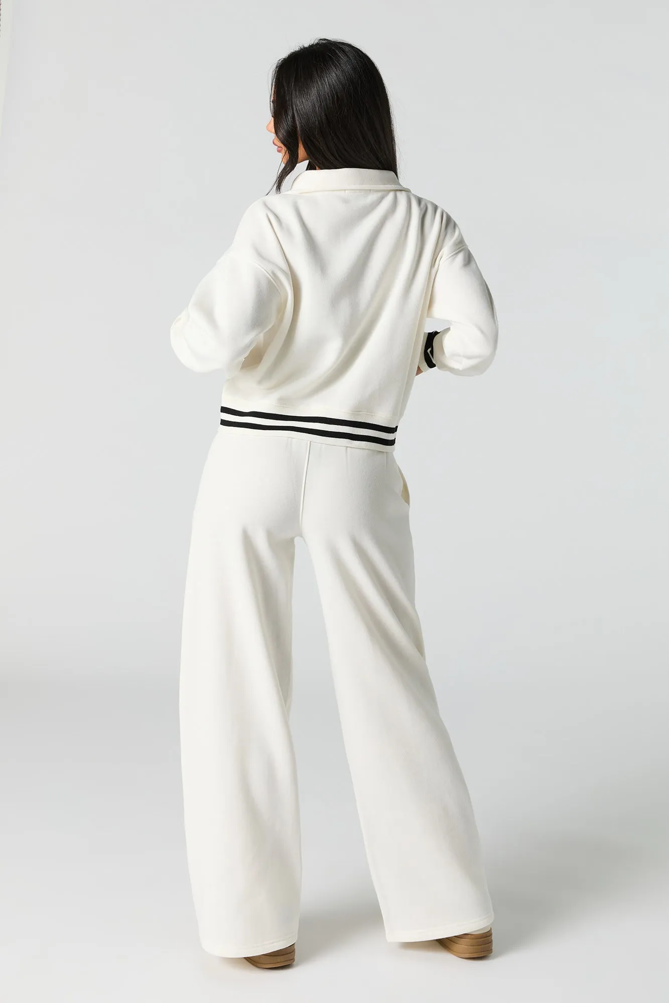 10 Embroidered Fleece Wide Leg Sweatpant sold by Urban Planet product image thumbnail 3