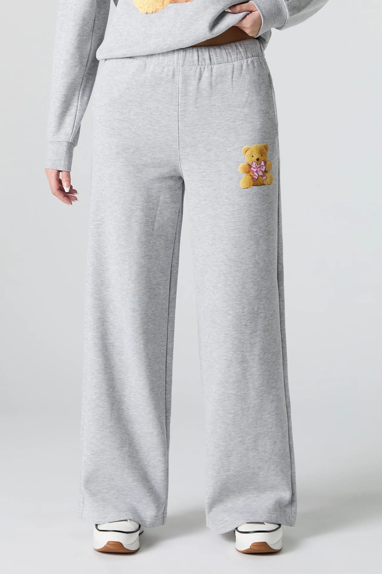 Graphic Fleece Wide Leg Sweatpant sold by Urban Planet product image thumbnail 2