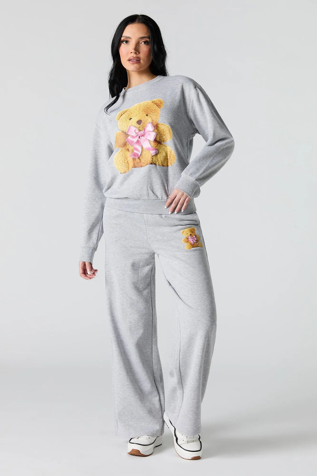 Graphic Fleece Wide Leg Sweatpant sold by Urban Planet