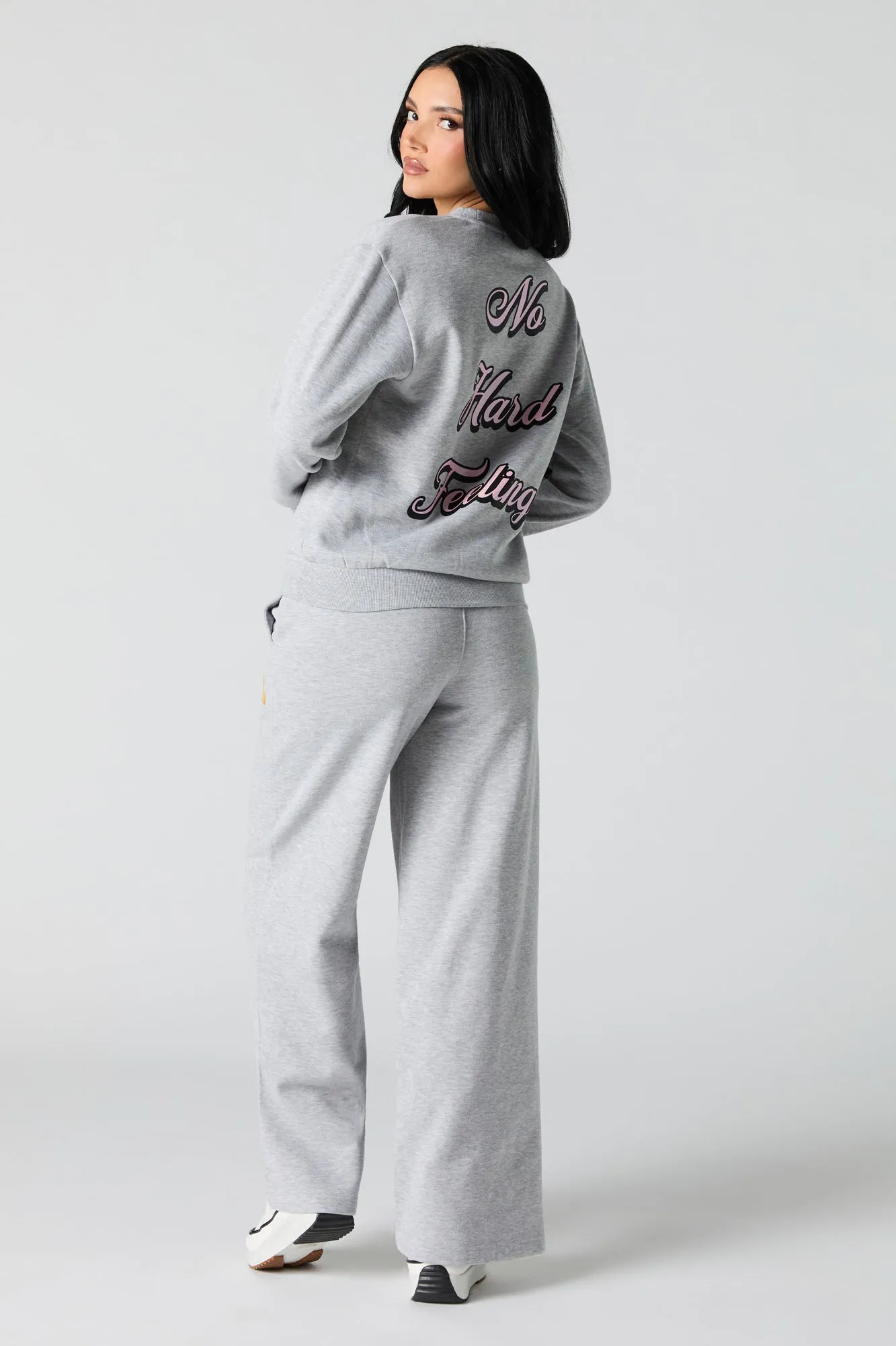 Graphic Fleece Wide Leg Sweatpant sold by Urban Planet product image thumbnail 3