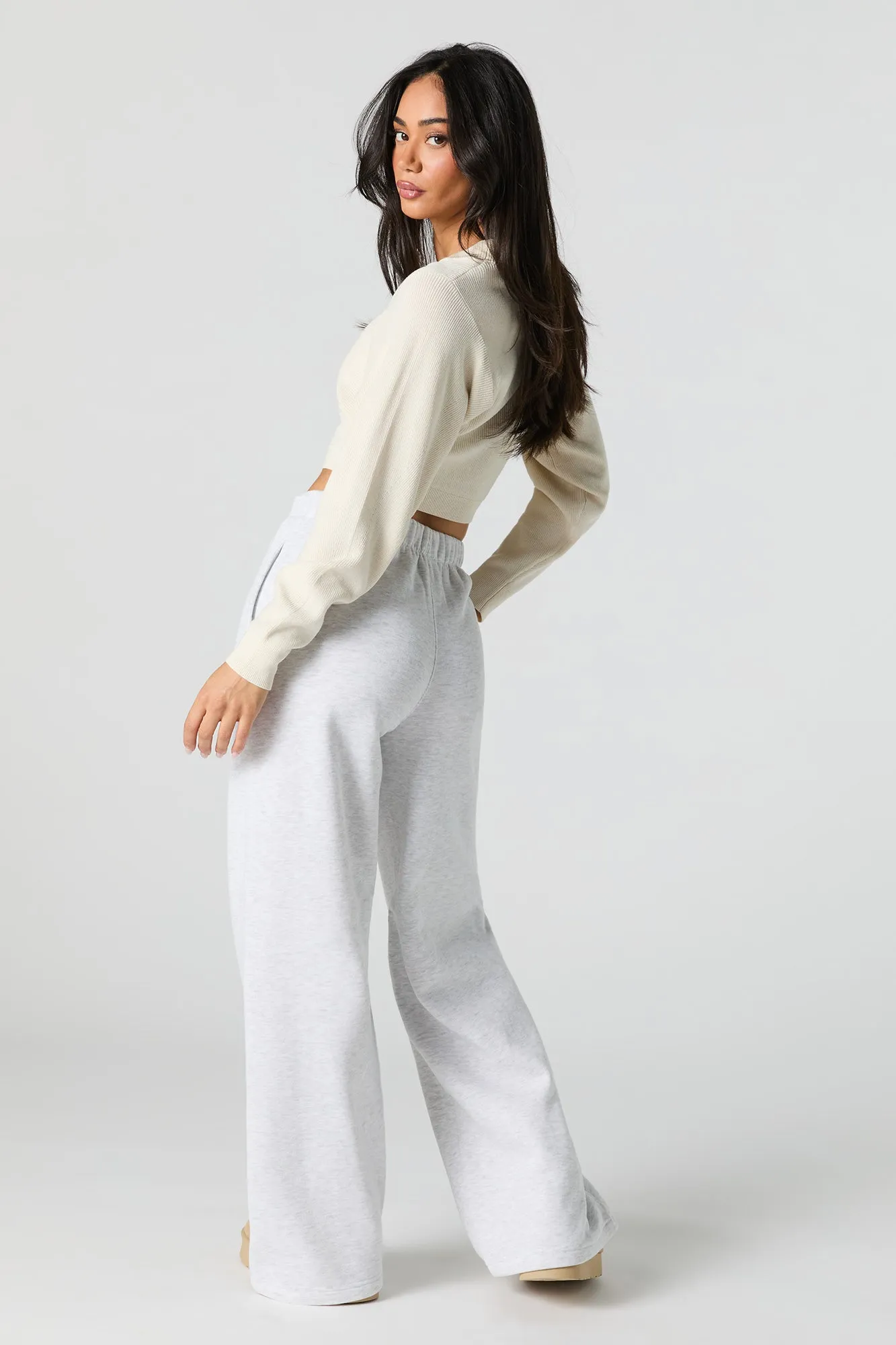 Classic Fleece Wide Leg Sweatpant sold by Urban Planet product image thumbnail 3