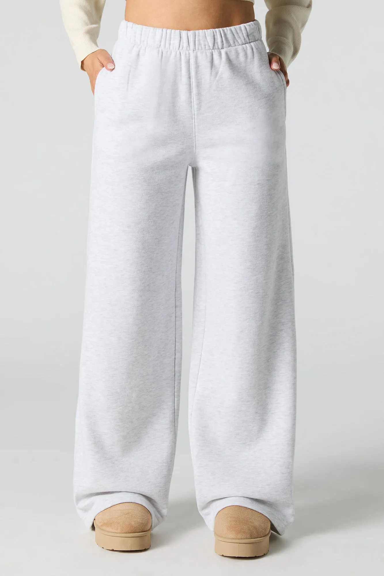 Classic Fleece Wide Leg Sweatpant sold by Urban Planet product image thumbnail 2