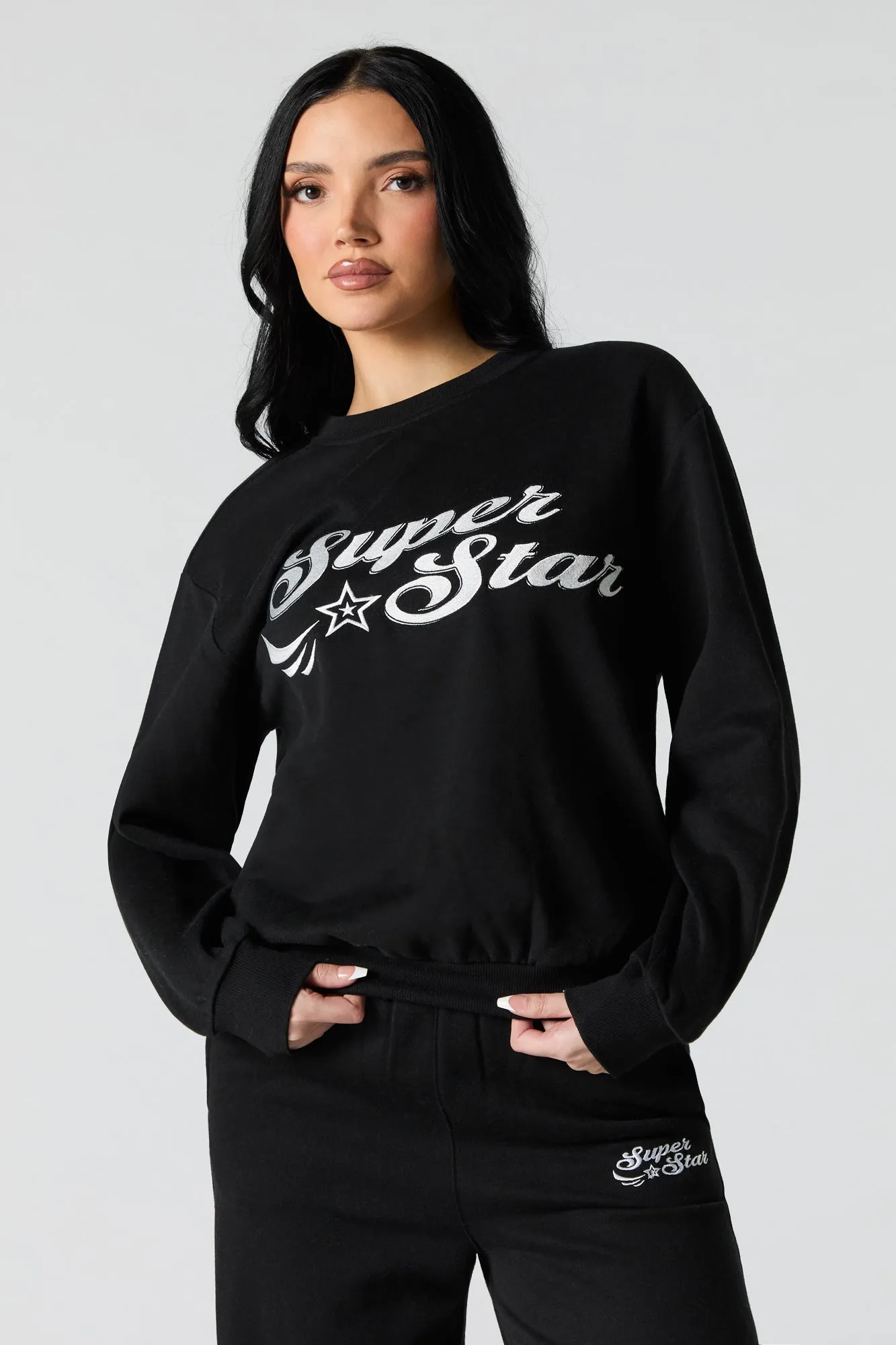 Graphic Fleece Sweatshirt sold by Urban Planet product image thumbnail 4