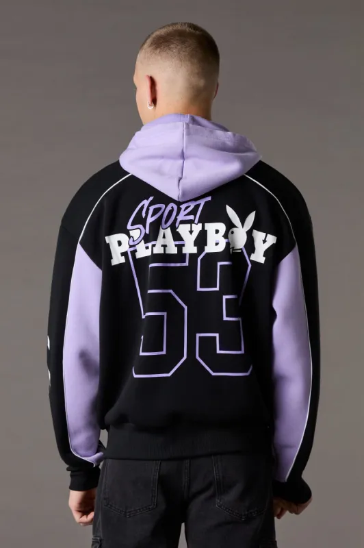 Playboy Sport Colourblock Zip-Up Hoodie sold by Urban Planet