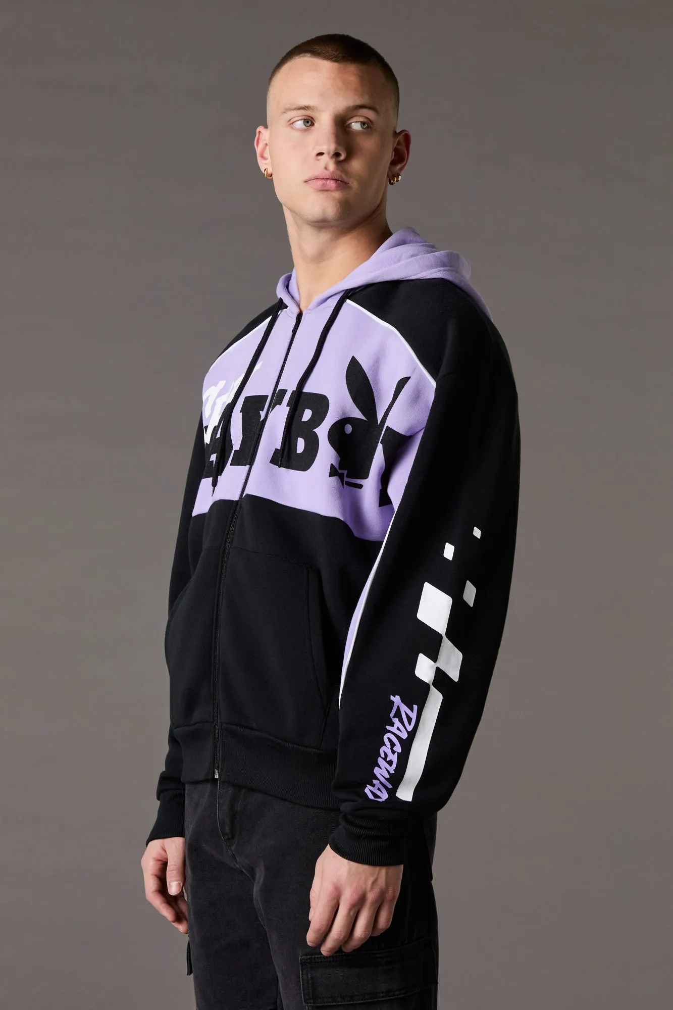 Playboy Sport Colourblock Zip-Up Hoodie sold by Urban Planet product image thumbnail 2