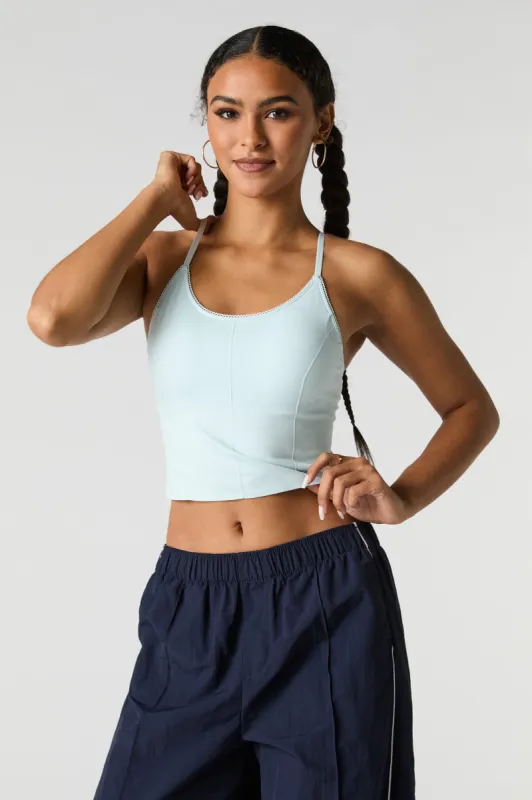 Camisole sans couture à soutien-gorge intégré avec col rond sold by Urban Planet
