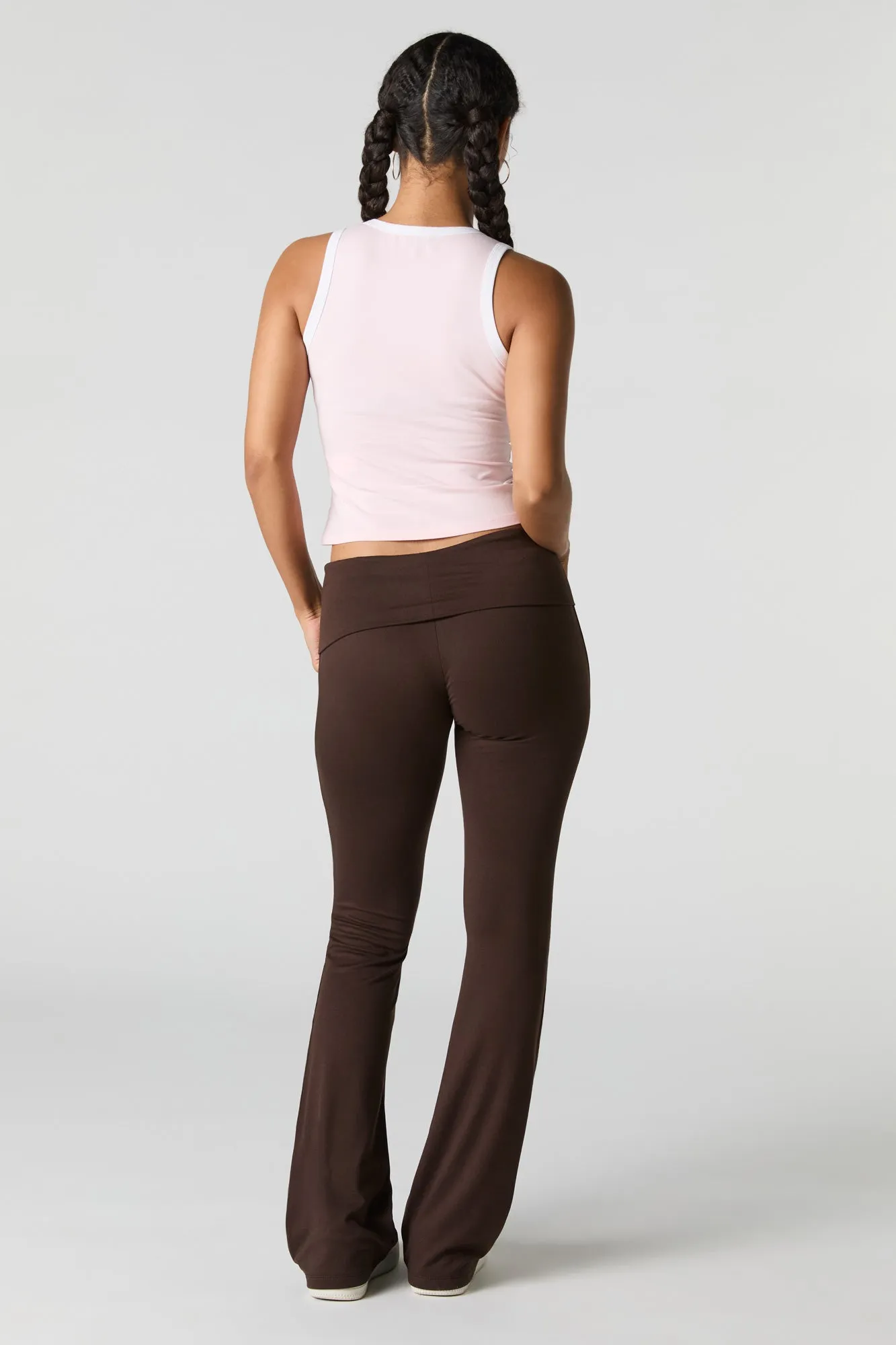Legging doux à jambe évasée et taille repliée sold by Urban Planet product image thumbnail 3