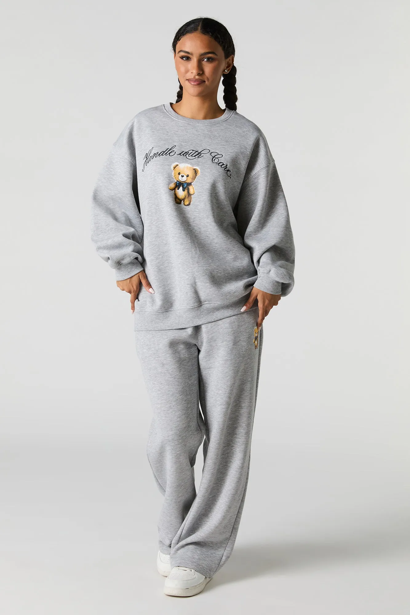 Graphic Fleece Oversized Sweatshirt sold by Urban Planet product image thumbnail 3