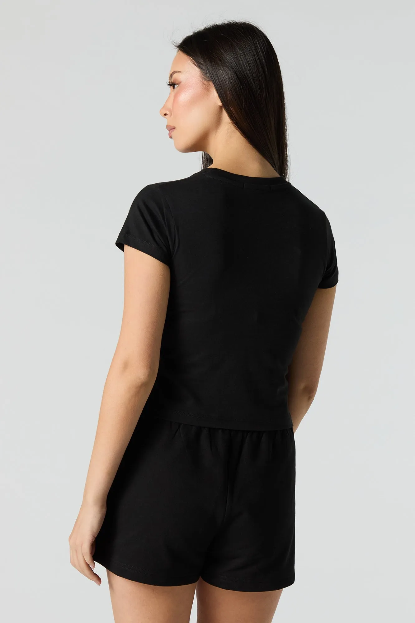 T-shirt ultracourt à imprimé Wild West avec pierres du Rhin sold by Urban Planet product image thumbnail 2