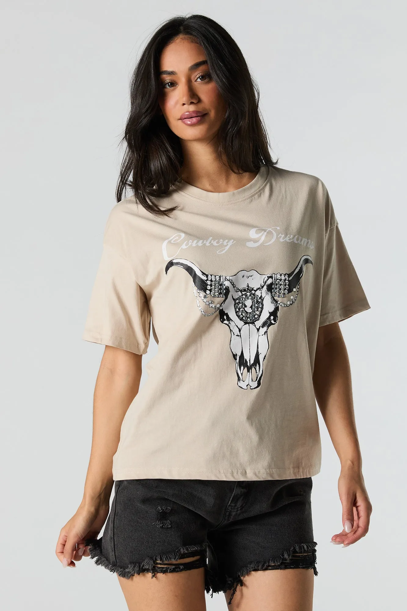 Rhinestone Cowboy Dreams Graphic T-Shirt sold by Urban Planet