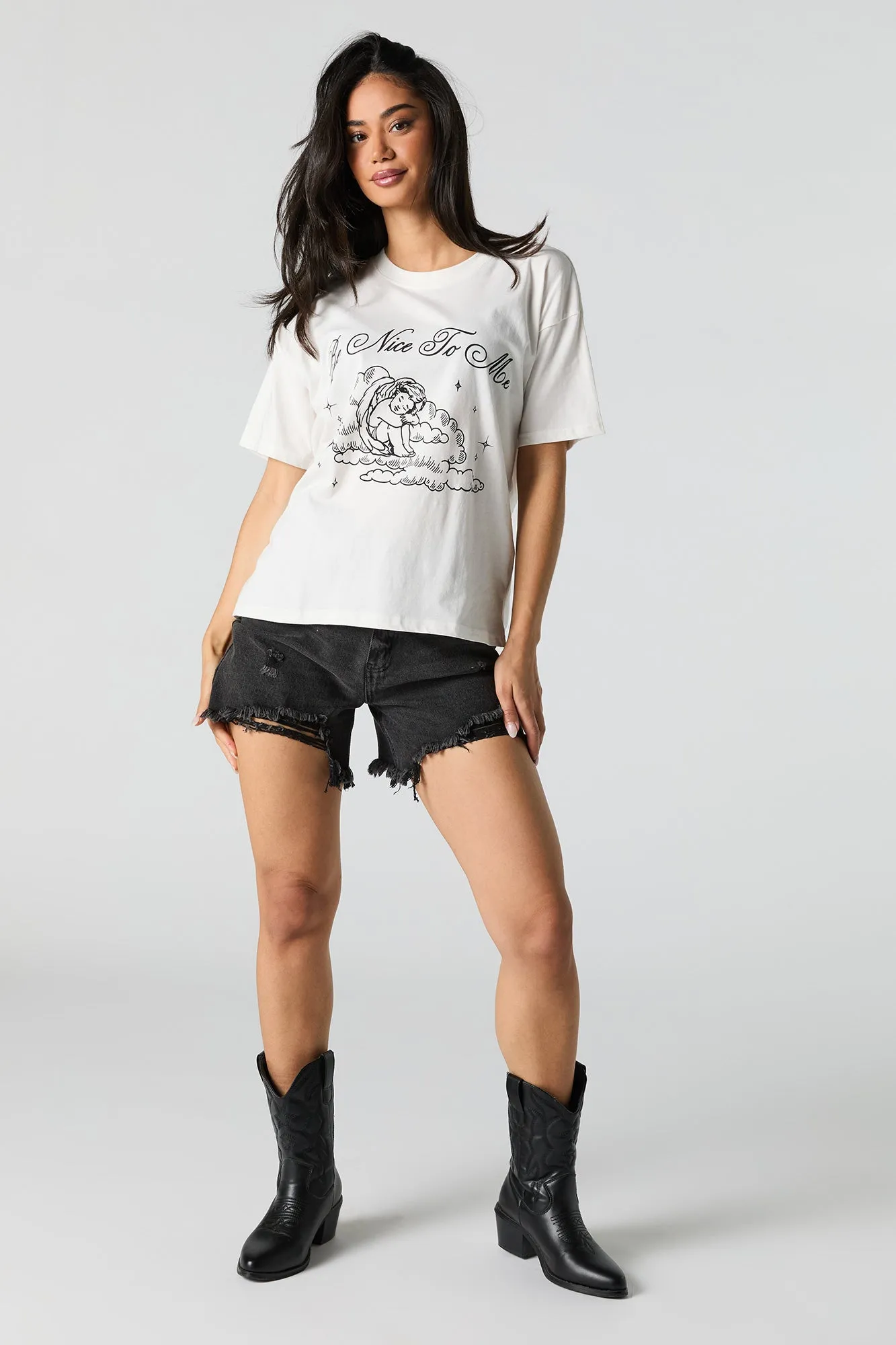 Be Nice to Me Graphic T-Shirt sold by Urban Planet product image thumbnail 3